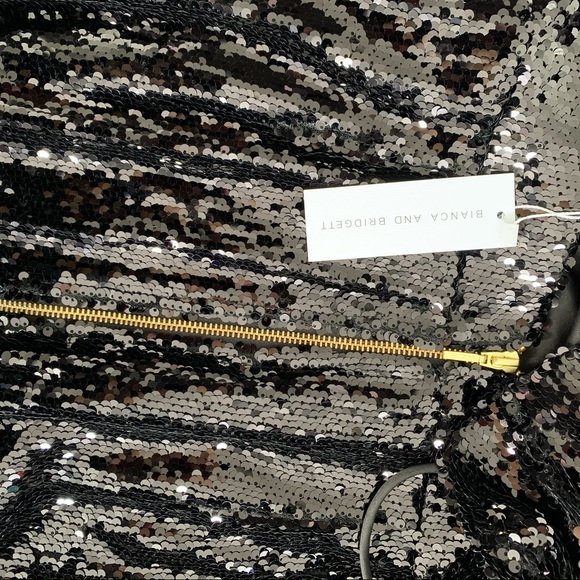 Black Sequence Midi Dress - Size 12 - Picture 4 of 5